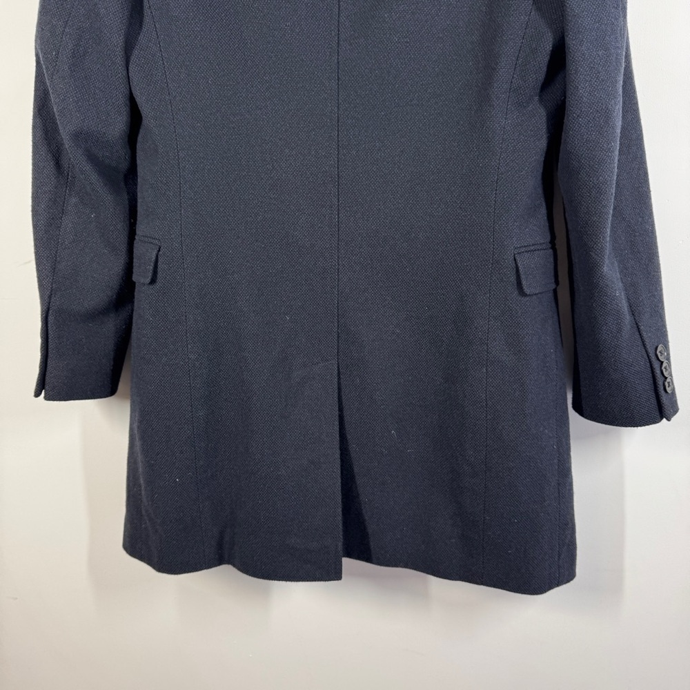 Red Herring Blue Wool Blend Long Coat EU 46 UK 36 Chest Tailored Classic - Picture 10 of 16